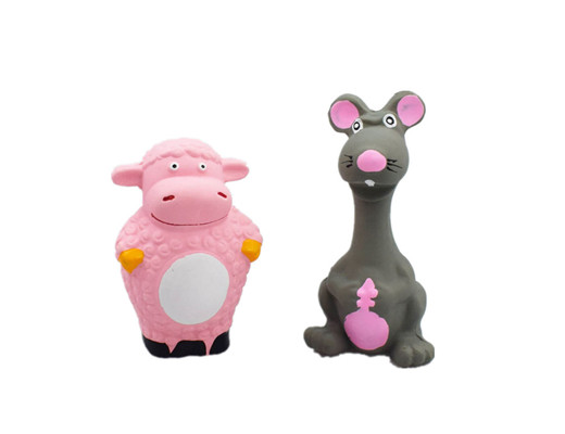 DT015 Latex Animal Shape Dog Toy with Sound