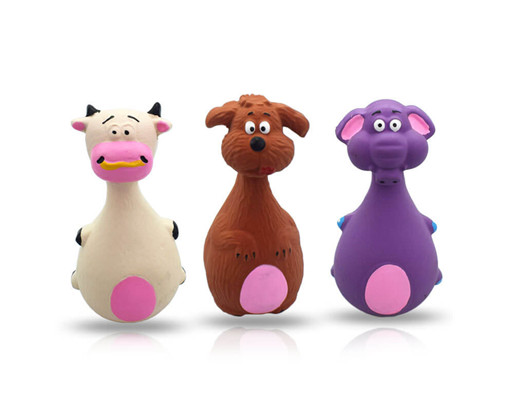 DT016 Latex Cartoon Shape Dog Toy with Sound