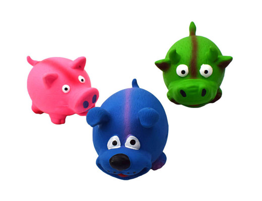 DT023 Latex Pig Shape Dog Toy with Sound 