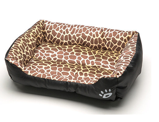 B029 Leopard Print Waterproof Pet Bed