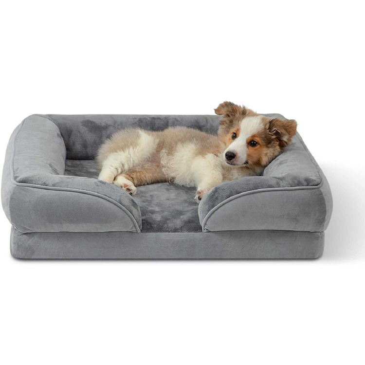 B084 Pet Bed With Pillow Border 