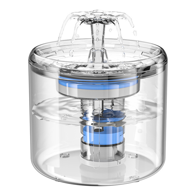 F021 Full Transparent Pet Water Fountain